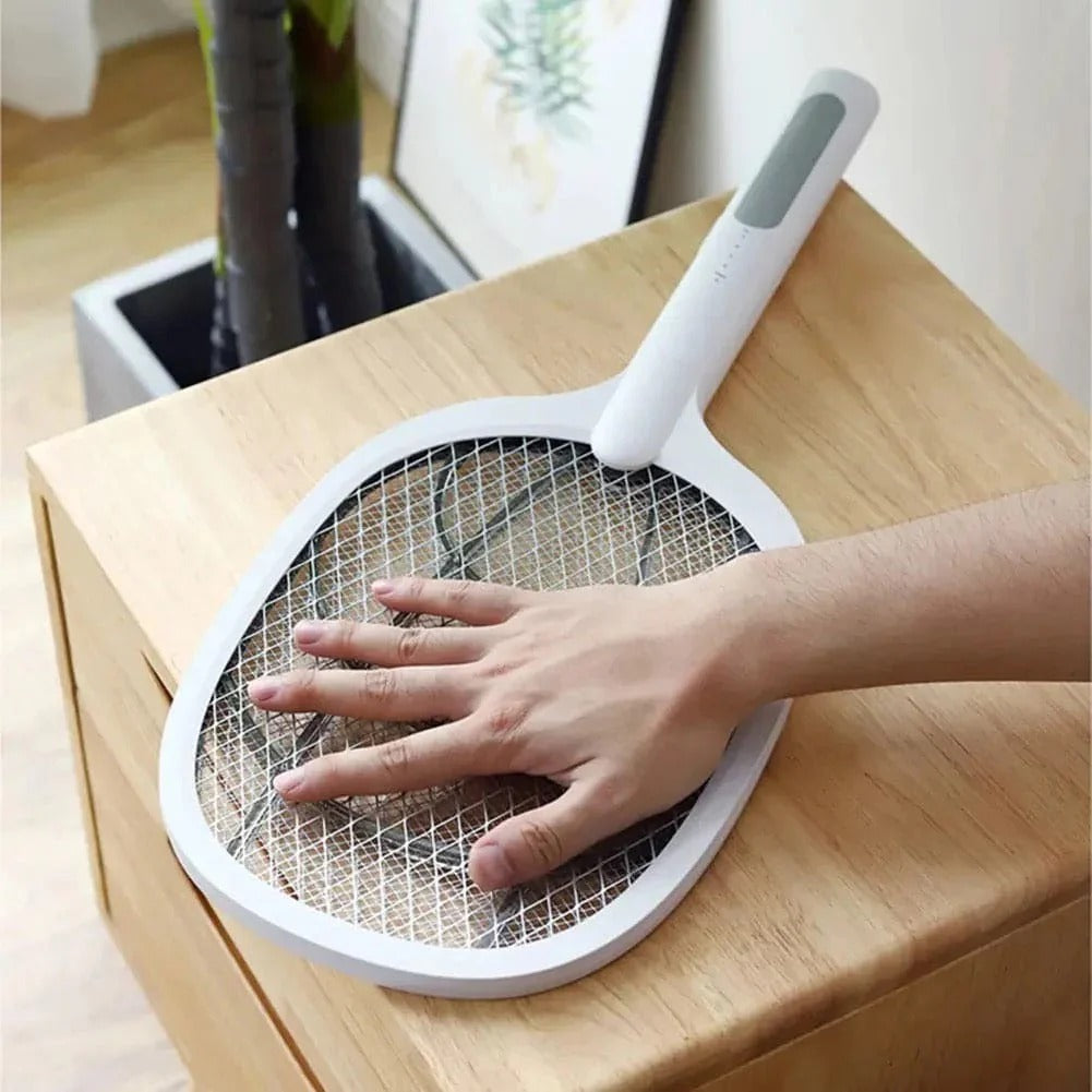 2-in-1 Electric Mosquito Racket – Rechargeable Bug Zapper