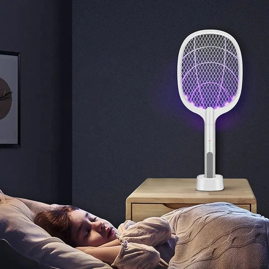 2-in-1 Electric Mosquito Racket – Rechargeable Bug Zapper