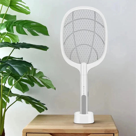 2-in-1 Electric Mosquito Racket – Rechargeable Bug Zapper